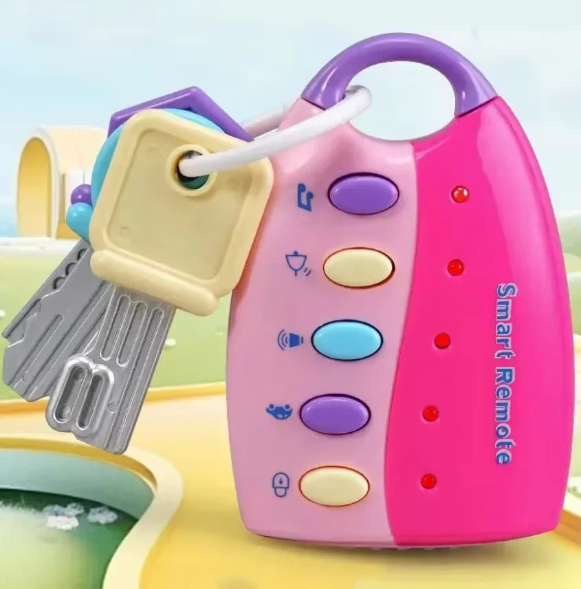 Baby Musical Car Key Toy – Light & Sound Early Learning Simulation Key Set for Toddlers