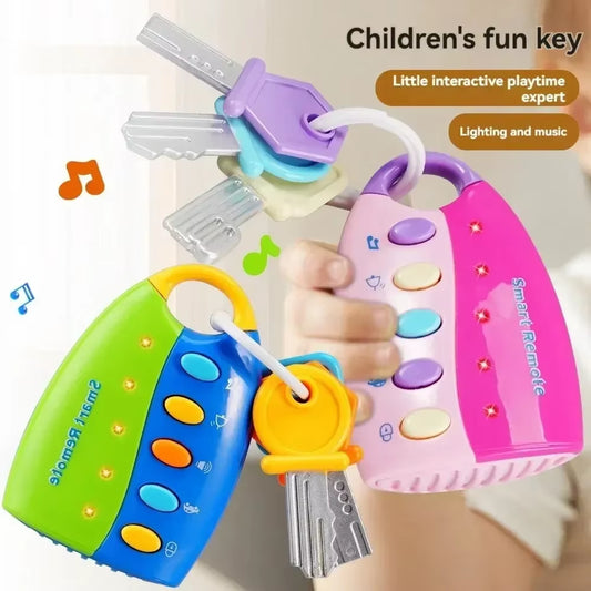 Baby Musical Car Key Toy – Light & Sound Early Learning Simulation Key Set for Toddlers
