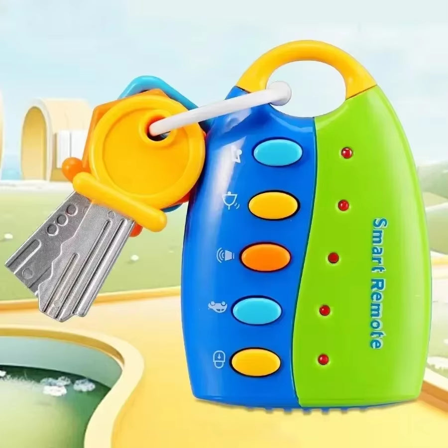 Baby Musical Car Key Toy – Light & Sound Early Learning Simulation Key Set for Toddlers